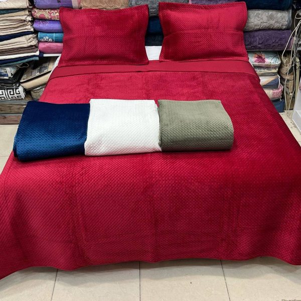 رو تختی مخمل کریستال دو نفره