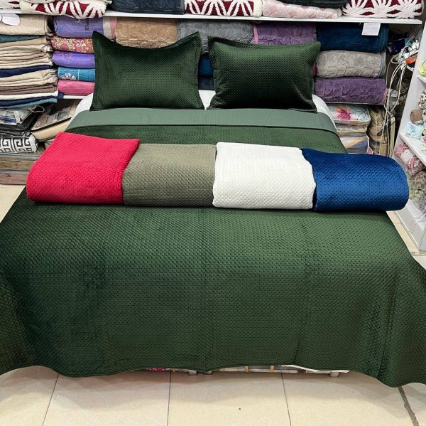 رو تختی مخمل کریستال دو نفره